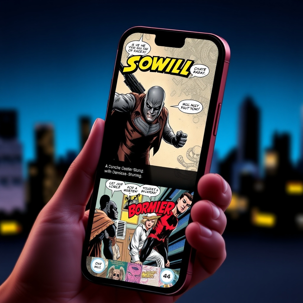 App Preview Interface showing featured comics